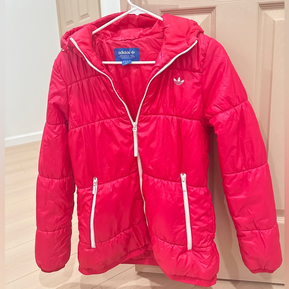 Adidas Pink Puffer Jacket